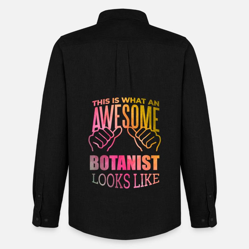 Botanik - Männer Oxford Hemd von Stanley/Stella - Schwarz