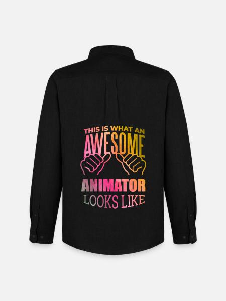 Animation - Men's Oxford Shirt by Stanley/Stella - black