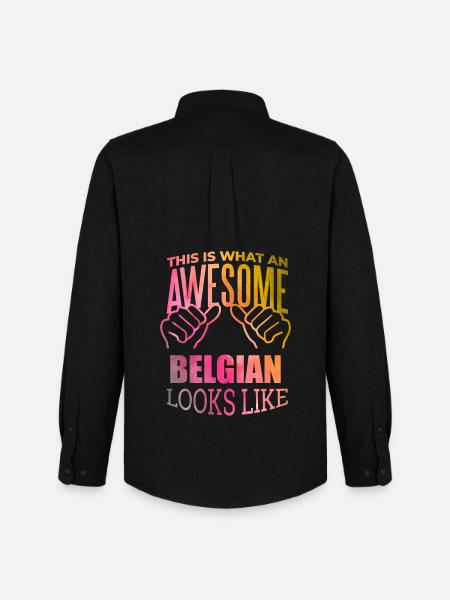 Belgium Belgium Belgium - Men's Oxford Shirt by Stanley/Stella - black