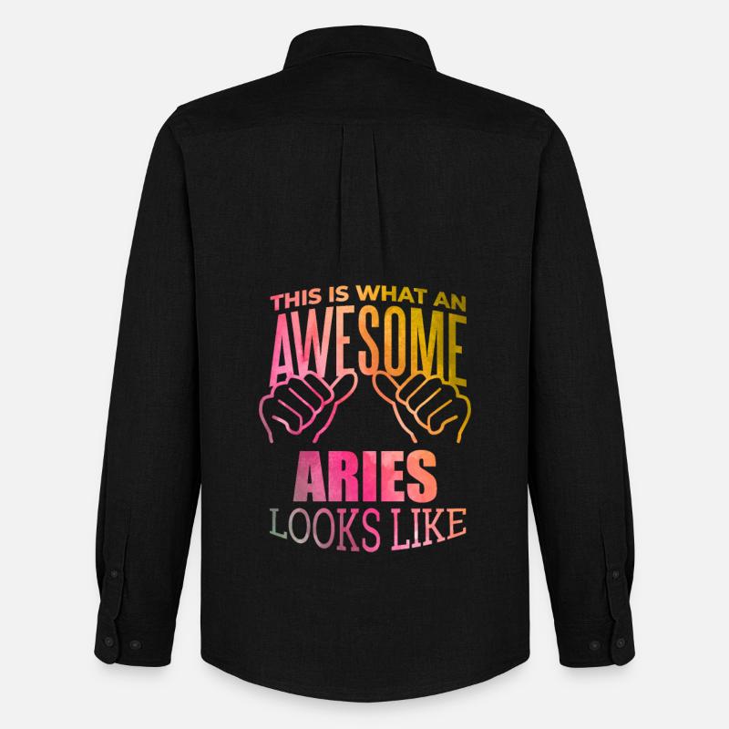 Widder - Männer Oxford Hemd von Stanley/Stella - Schwarz