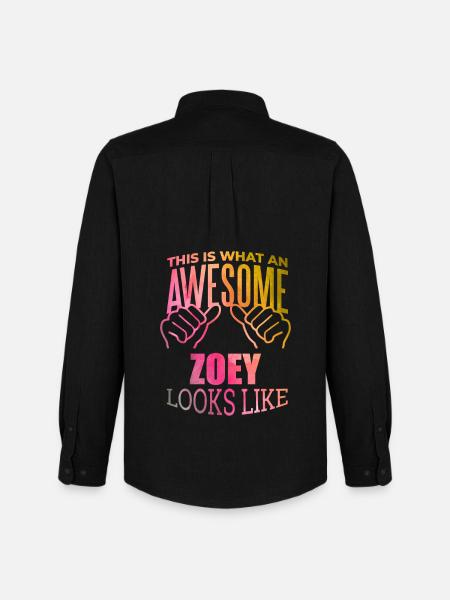 Zoey Zoey Zoey - Chemise Oxford homme Stanley/Stella - noir