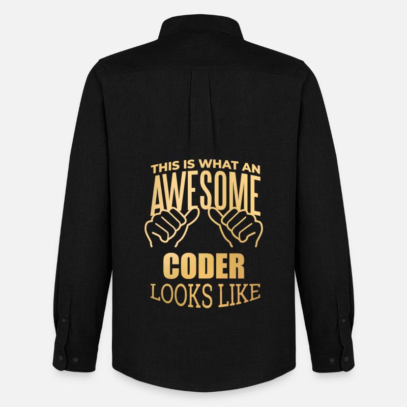 Coding Coding Coding - Men's Oxford Shirt by Stanley/Stella - black