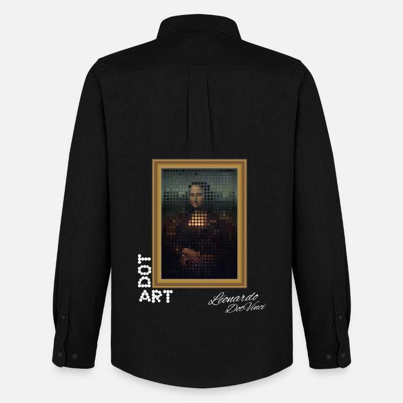 Mona Lisa Punkte - Männer Oxford Hemd von Stanley/Stella - Schwarz