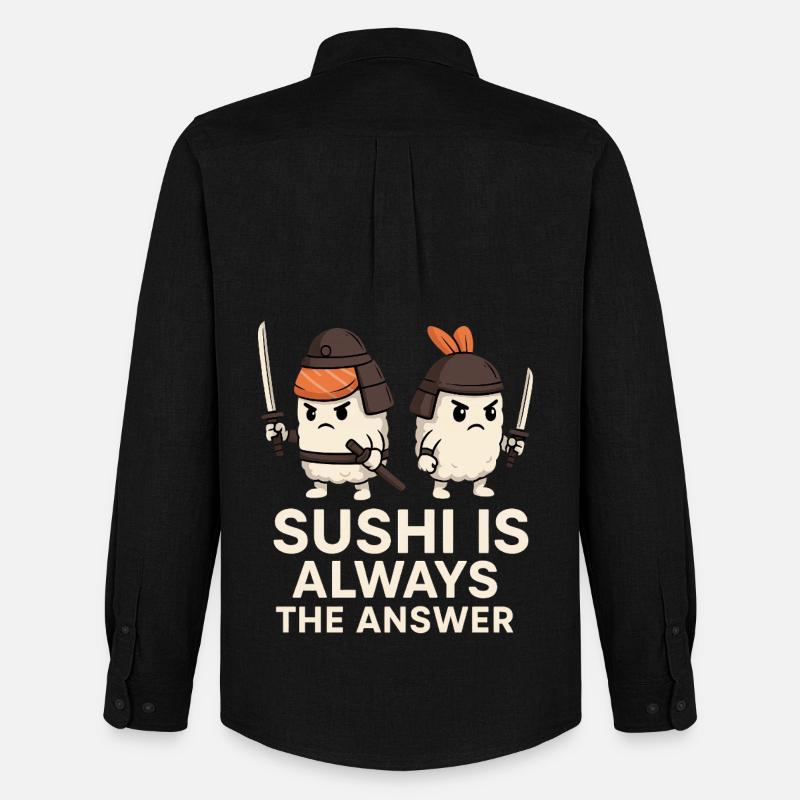 Sushi Is Always The Answer - Männer Oxford Hemd von Stanley/Stella - Schwarz