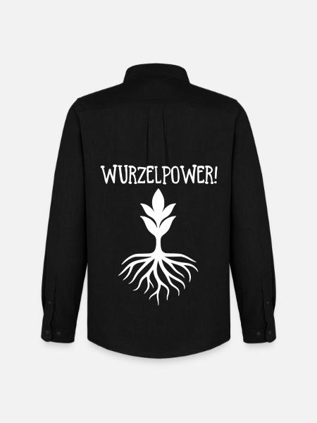 Wurzelpower Gärtner - Männer Oxford Hemd von Stanley/Stella - Schwarz