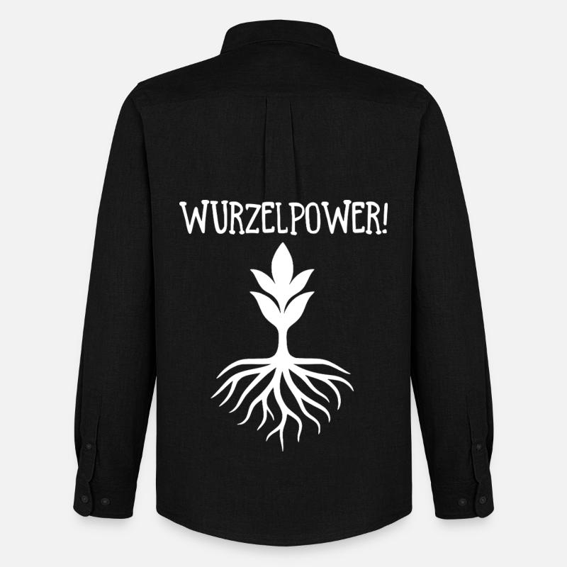 Wurzelpower Gärtner - Männer Oxford Hemd von Stanley/Stella - Schwarz