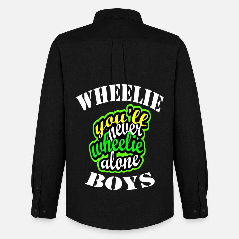Wheelie - Männer Oxford Hemd von Stanley/Stella - Schwarz