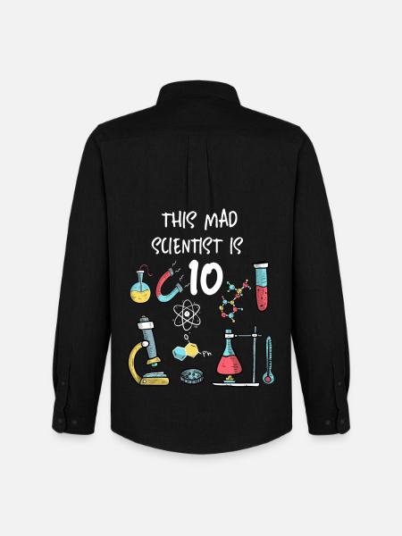 This Mad Scientist Is 10 - Men's Oxford Shirt by Stanley/Stella - black