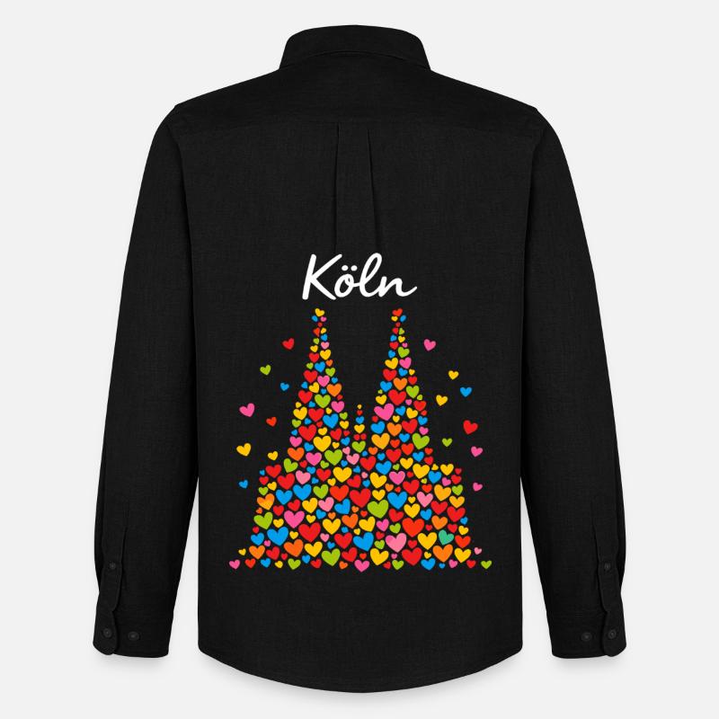 Köln Karneval Alaaf Konfetti Geschenk - Männer Oxford Hemd von Stanley/Stella - Schwarz