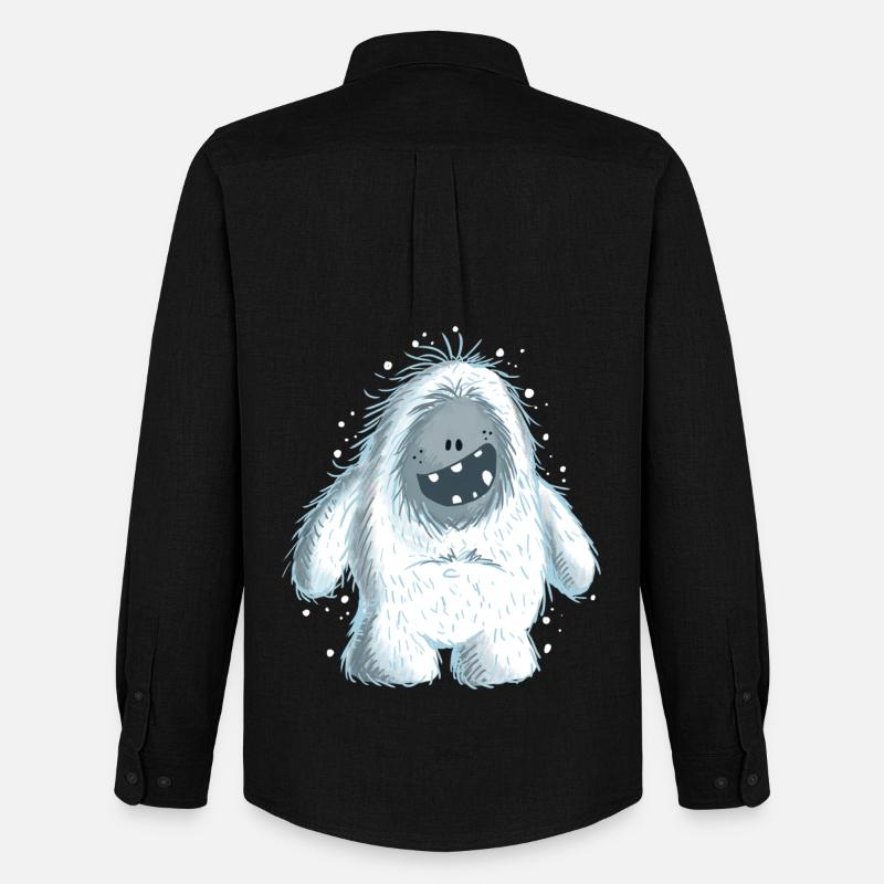 Süßer Yeti - Yetis - Winter - Schnee - Geschenk - Männer Oxford Hemd von Stanley/Stella - Schwarz