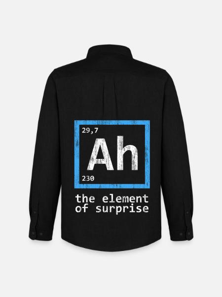 Periodic Table Element Surprise - Men's Oxford Shirt by Stanley/Stella - black