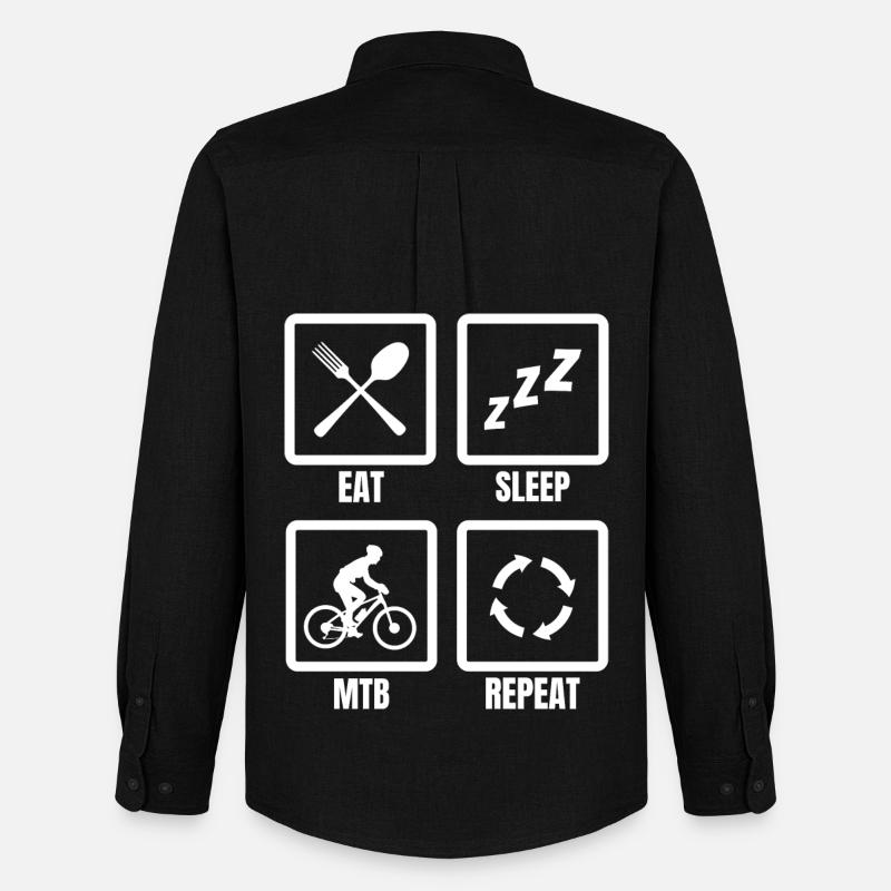 Mountainbiker Zeitplan - Männer Oxford Hemd von Stanley/Stella - Schwarz