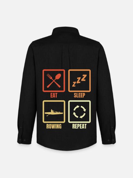 Manger Dormir Aviron Répéter - Chemise Oxford homme Stanley/Stella - noir