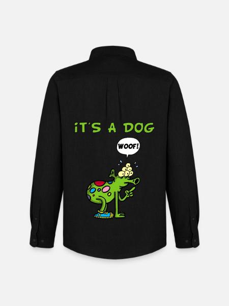 It's a dog - Men's Oxford Shirt by Stanley/Stella - black