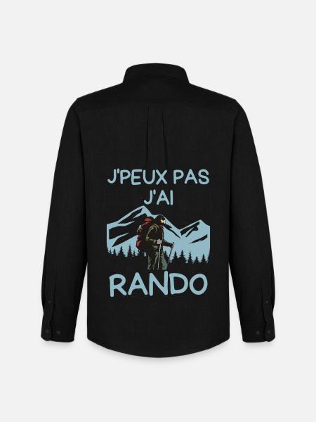 Jpeux Pas J'ai Rando - Chemise Oxford homme Stanley/Stella - noir