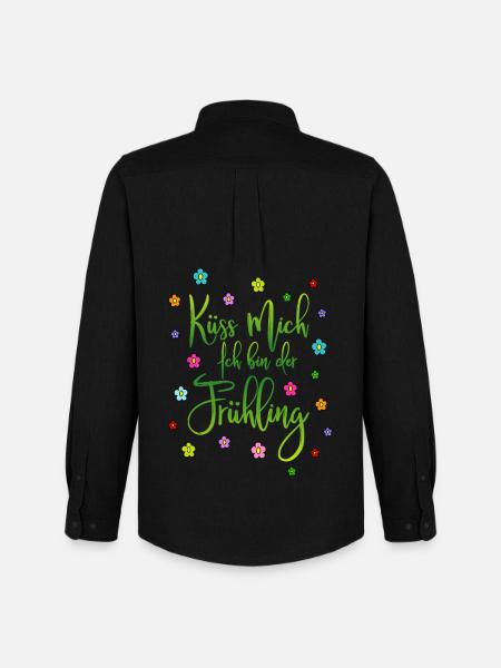 Kiss me I'm spring - Men's Oxford Shirt by Stanley/Stella - black