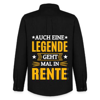 Legend retired - Men's Oxford Shirt by Stanley/Stella - black - Back - AI Model Male 185 dark (185cm)