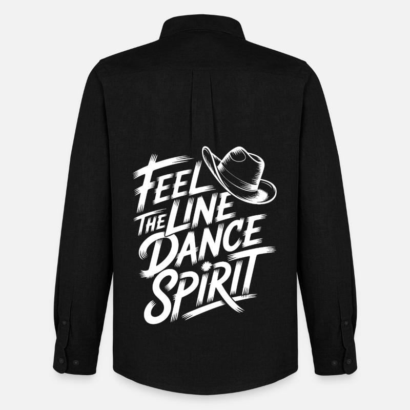Line Dance Spirit - Männer Oxford Hemd von Stanley/Stella - Schwarz