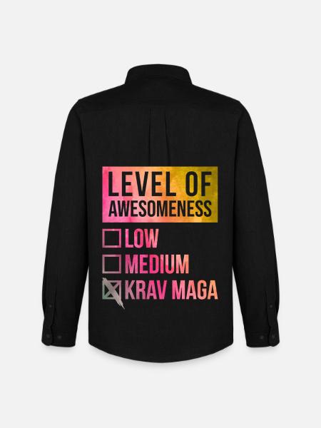 Krav Maga Krav Maga Krav Maga - Men's Oxford Shirt by Stanley/Stella - black