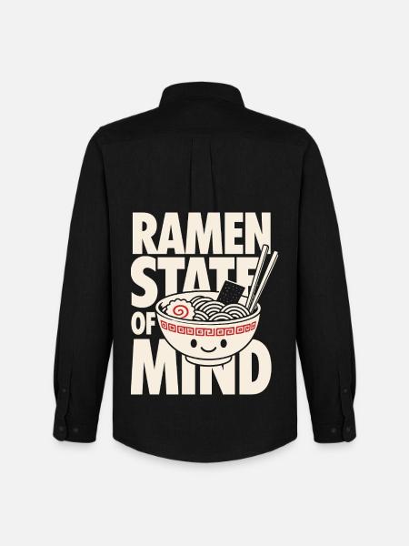 Ramen State Of Mind Kawaii Motif - Men's Oxford Shirt by Stanley/Stella - black