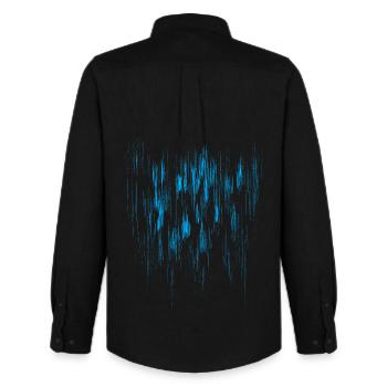 Fond Abstrait / BLEU - Chemise Oxford homme Stanley/Stella - noir - Dos - AI Model Male 185 dark (185cm)