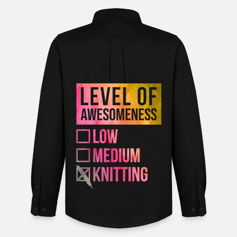 Knitting - Men's Oxford Shirt by Stanley/Stella - black