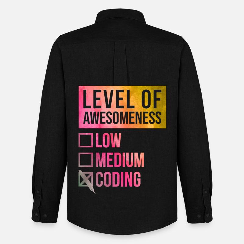 Codierung - Männer Oxford Hemd von Stanley/Stella - Schwarz