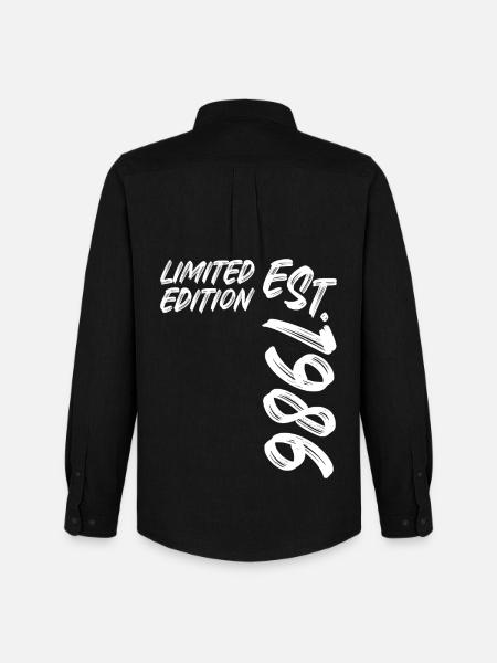 Édition limitée Est. 1986 - Chemise Oxford homme Stanley/Stella - noir