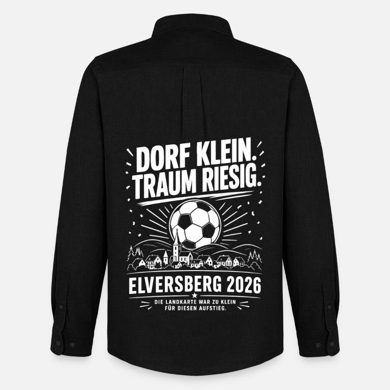 Dorf klein. Traum riesig. - Männer Oxford Hemd von Stanley/Stella - Schwarz