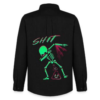 Funny skeleton - Men's Oxford Shirt by Stanley/Stella - black - Back - AI Model Male 185 dark (185cm)