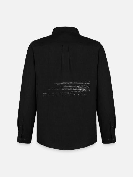 Abstract motif - line / white - Men's Oxford Shirt by Stanley/Stella - black