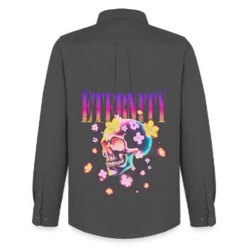 Eternity - Men's Oxford Shirt by Stanley/Stella - anthracite - Back - AI Model Male 185 dark (185cm)