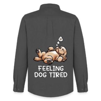 Se sentir fatigué Cocker Spaniel Cockerhund Cocker - Chemise Oxford homme Stanley/Stella - charbon - Dos - AI Model Male 185 dark (185cm)