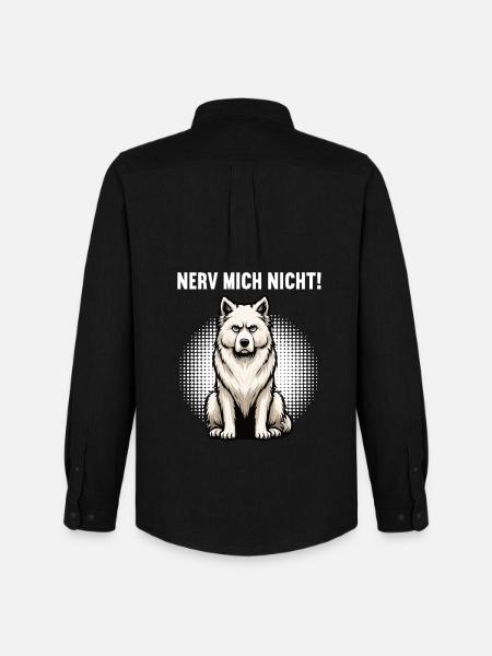 Nerv Mich Nicht Weißer Schäferhund Schäferhunde - Männer Oxford Hemd von Stanley/Stella - Schwarz