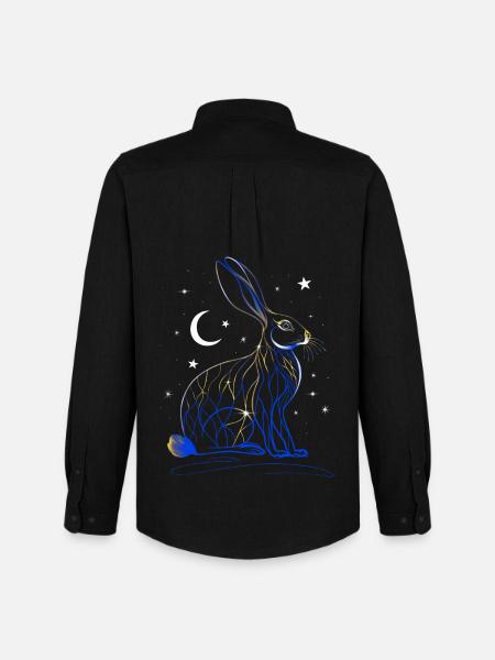 Kintsugi Osterhase Ostara Hase - Männer Oxford Hemd von Stanley/Stella - Schwarz