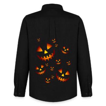 Pumpkins - Men's Oxford Shirt by Stanley/Stella - black - Back - AI Model Male 185 dark (185cm)