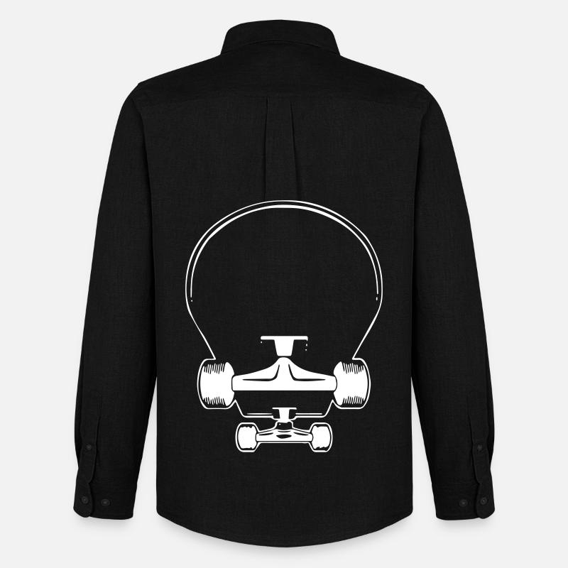 Skateboard - Männer Oxford Hemd von Stanley/Stella - Schwarz