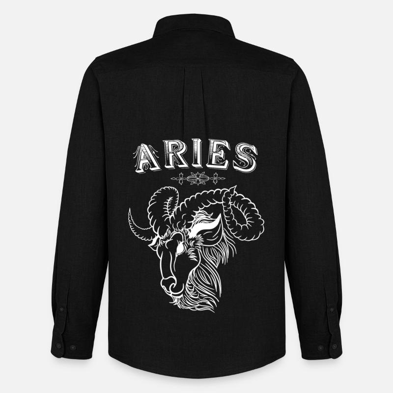 Aries Sternzeichen Widder - Männer Oxford Hemd von Stanley/Stella - Schwarz