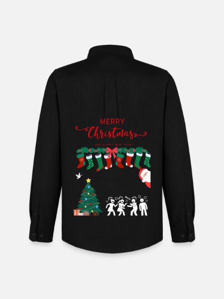 Merry Christmas - Men's Oxford Shirt by Stanley/Stella - black