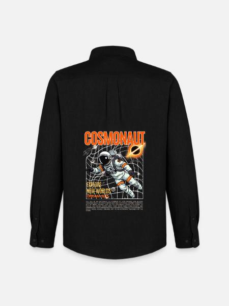 orbit astronaut - cosmonaut - Men's Oxford Shirt by Stanley/Stella - black