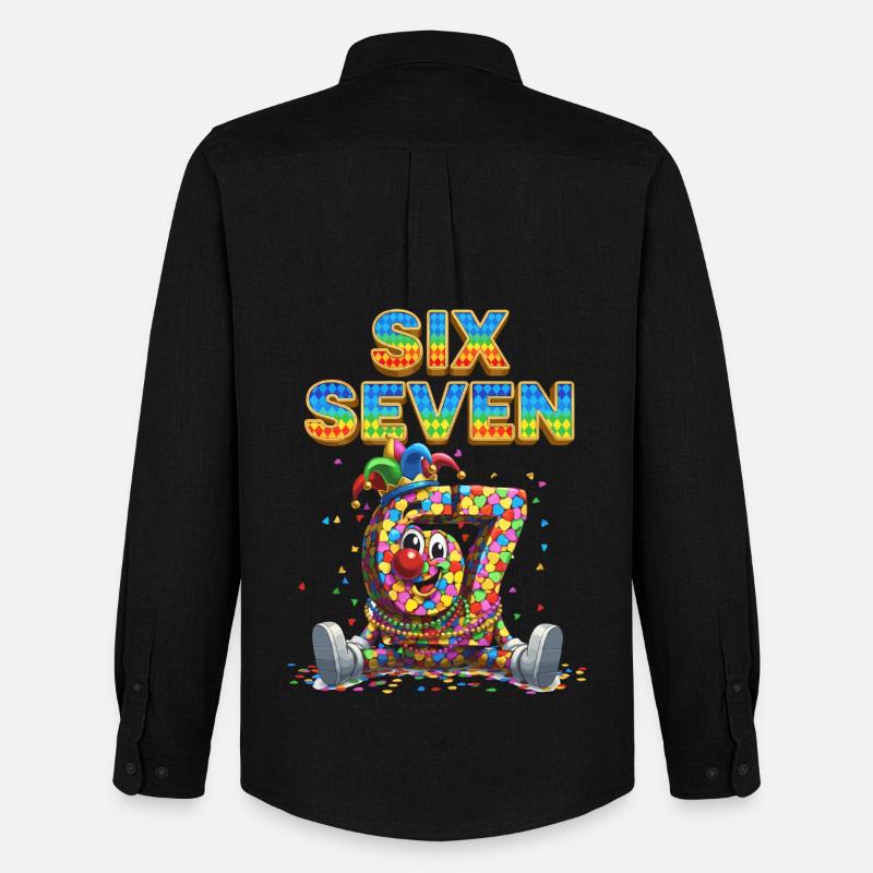 67 six seven Karneval Süß Geschenk - Männer Oxford Hemd von Stanley/Stella - Schwarz