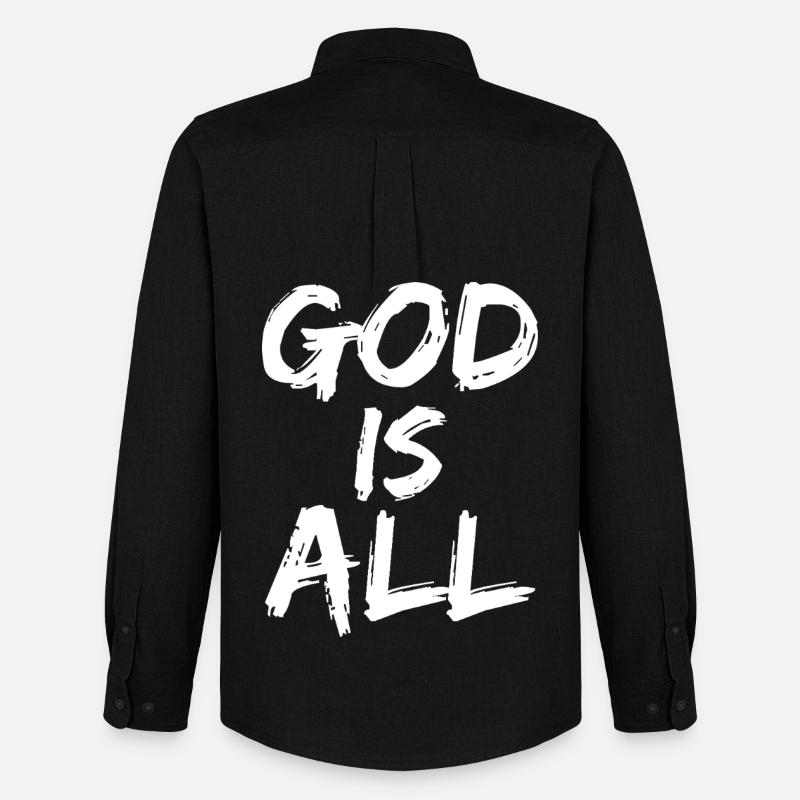 god is all - Männer Oxford Hemd von Stanley/Stella - Schwarz