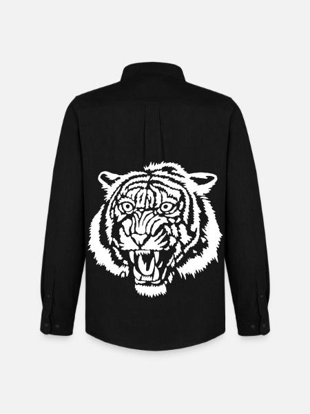 White tiger graffiti - Men's Oxford Shirt by Stanley/Stella - black