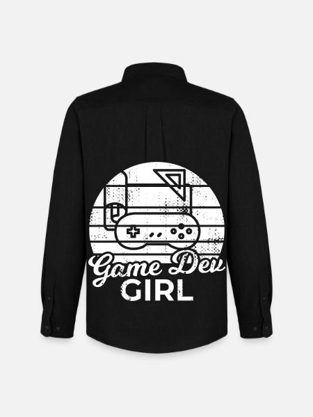 Game Dev Girl - Men's Oxford Shirt by Stanley/Stella - black