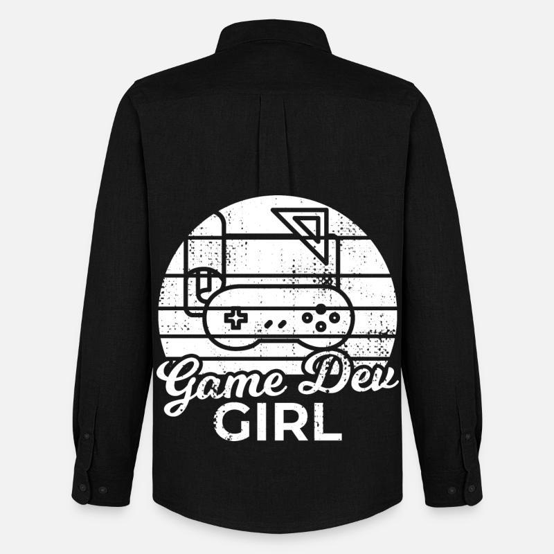 Game Dev Girl - Männer Oxford Hemd von Stanley/Stella - Schwarz