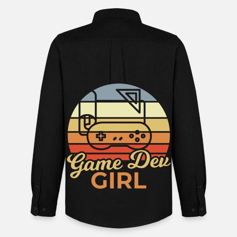 Game Dev Mädchen - Männer Oxford Hemd von Stanley/Stella - Schwarz