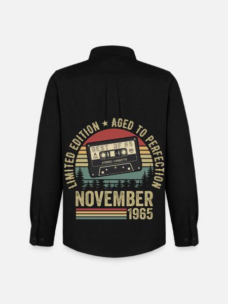 November 1965 - Men's Oxford Shirt by Stanley/Stella - black