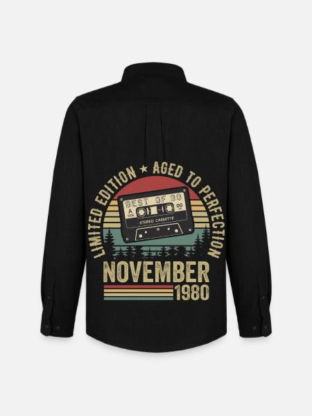 November 1980 - Men's Oxford Shirt by Stanley/Stella - black