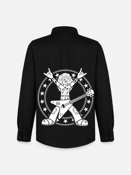 Heavy Metal Guitarist - Men's Oxford Shirt by Stanley/Stella - black