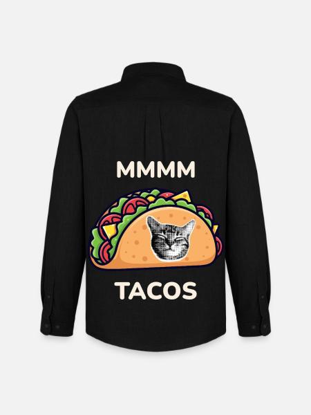 MMMM Tacos - Men's Oxford Shirt by Stanley/Stella - black